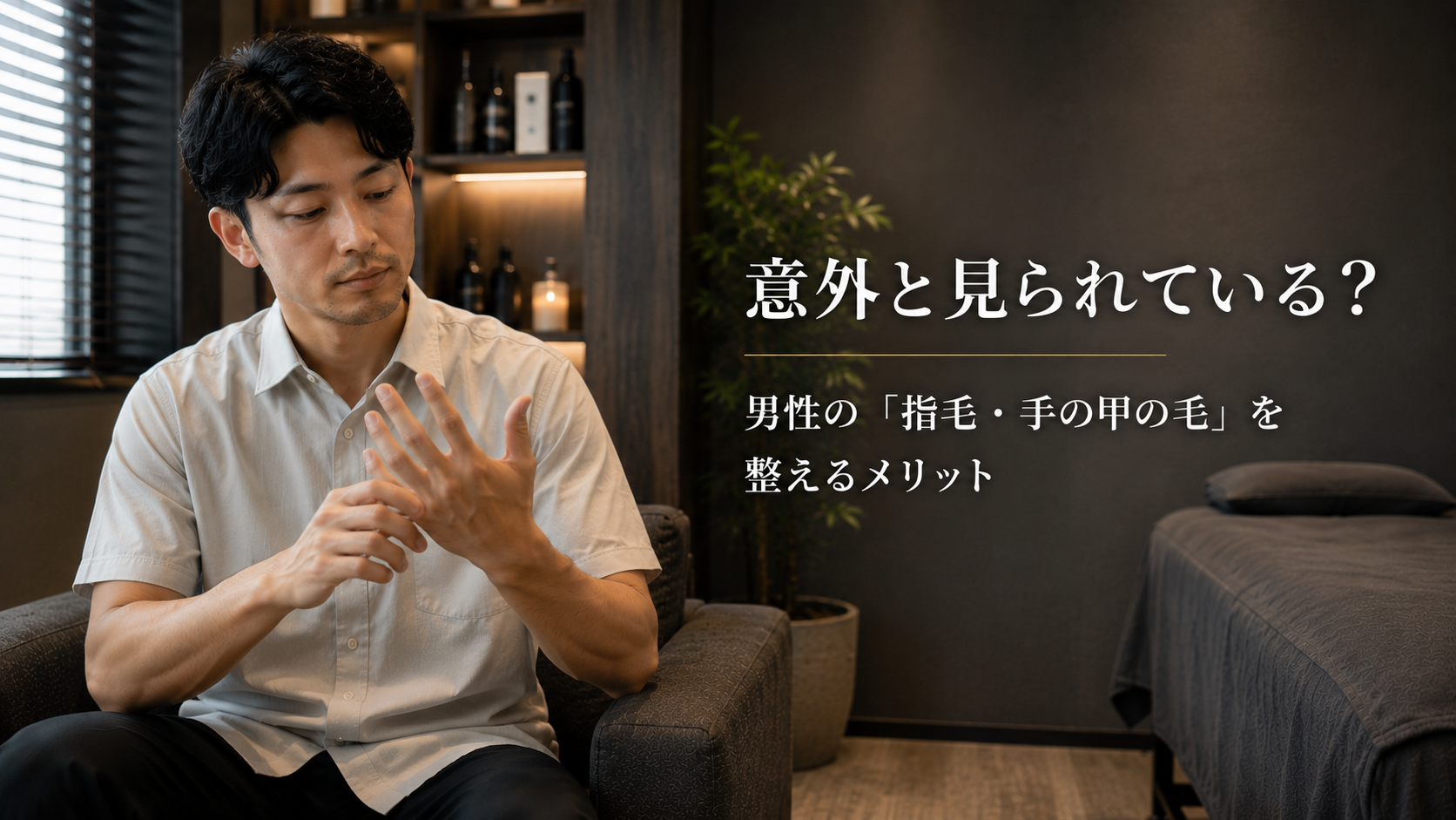 意外と見られている？男性の「指毛・手の甲の毛」を整えるメリット