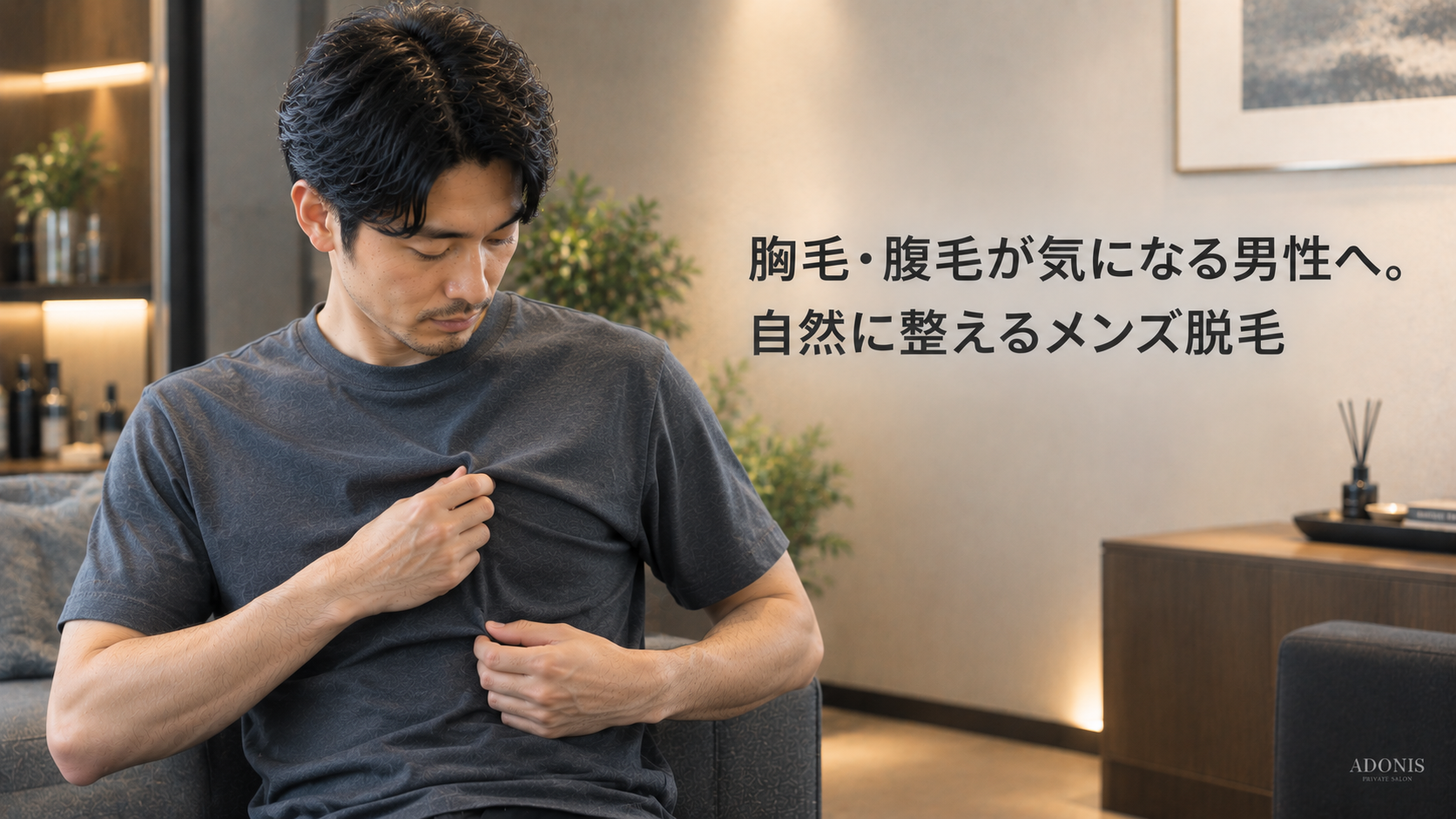 胸毛・腹毛が気になる男性へ。自然に整えるメンズ脱毛