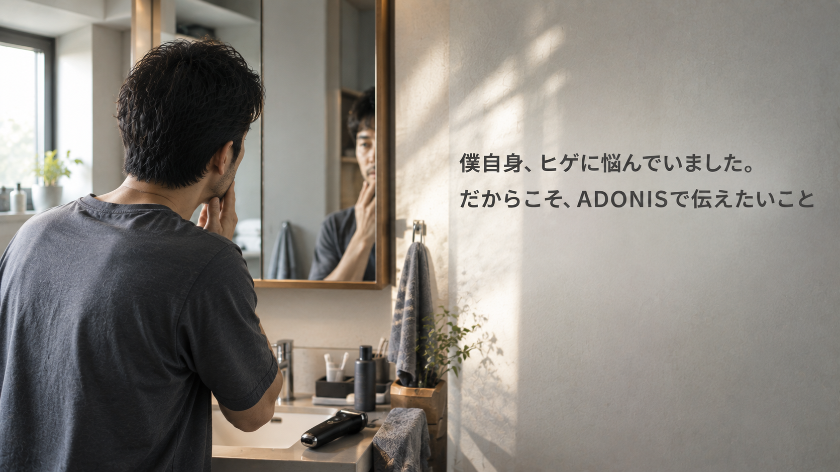 僕自身、ヒゲに悩んでいました。だからこそ、ADONISで伝えたいこと