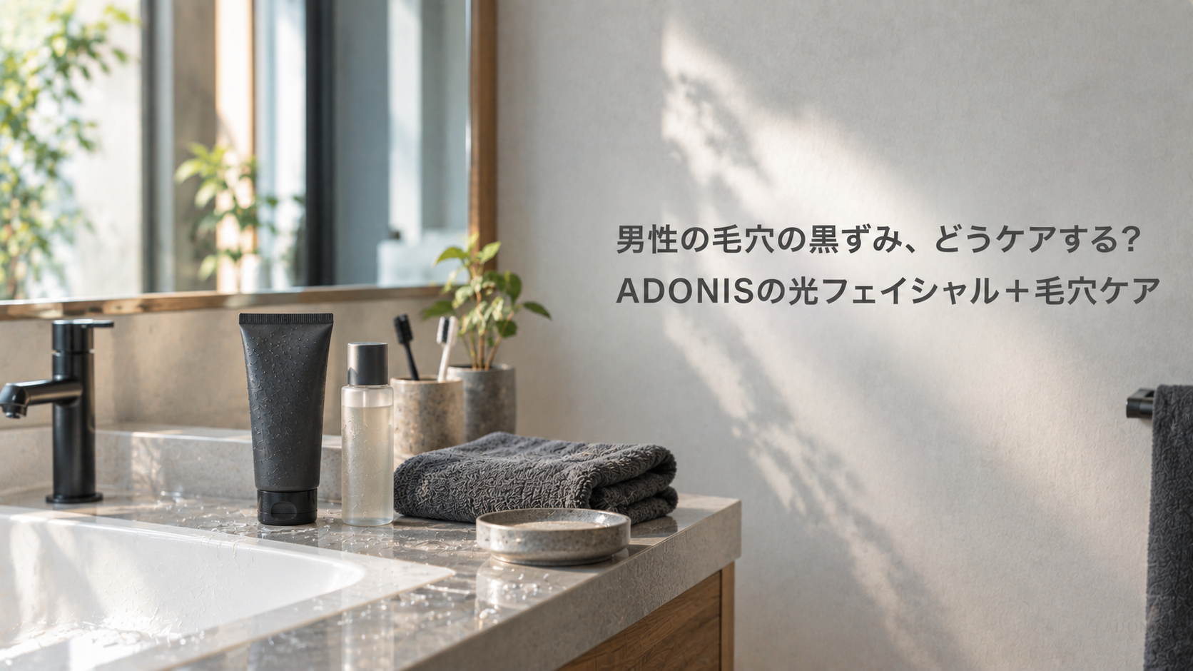 男性の毛穴の黒ずみ、どうケアする？ADONISの光フェイシャル＋毛穴ケア