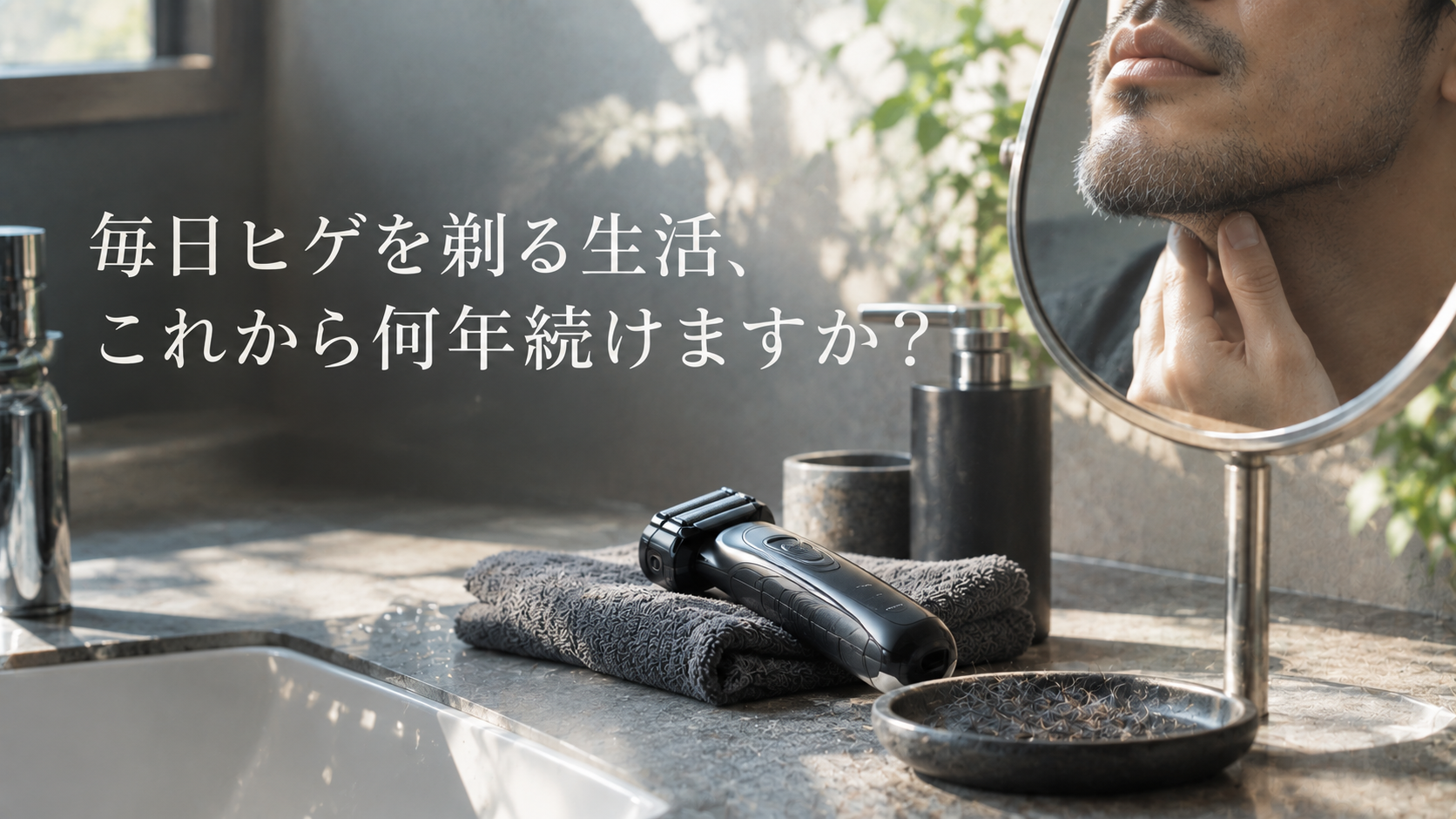 毎日ヒゲを剃る生活、これから何年続けますか？「いつか脱毛しよう」では遅いかもしれません