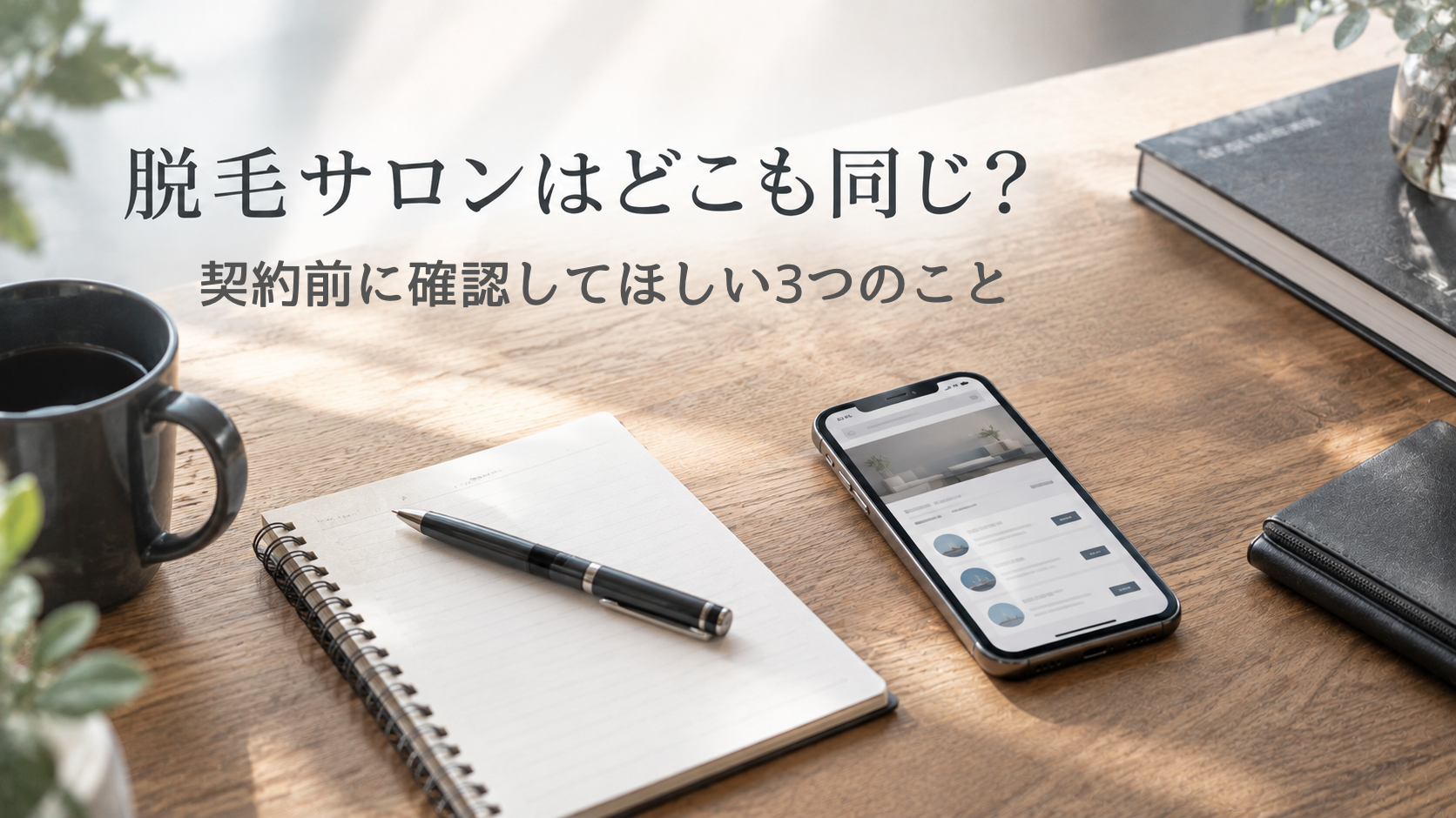 脱毛サロンはどこも同じ？後悔しないために、契約前に確認してほしいこと