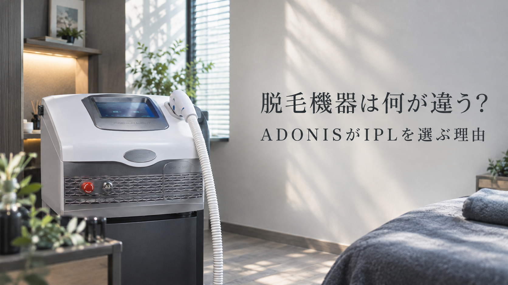 メンズ脱毛の機器は何が違う？レーザー・IPL・SHRを知り、ADONISがIPLを選ぶ理由