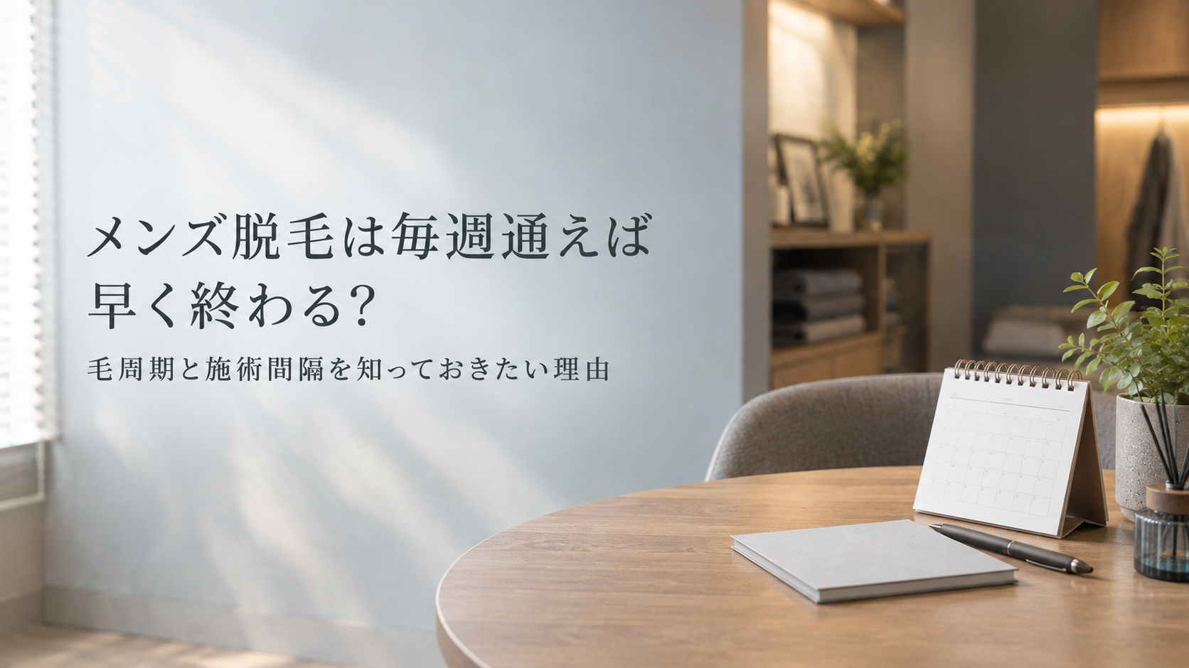 メンズ脱毛は毎週通えば早く終わる？毛周期と施術間隔を知っておきたい理由