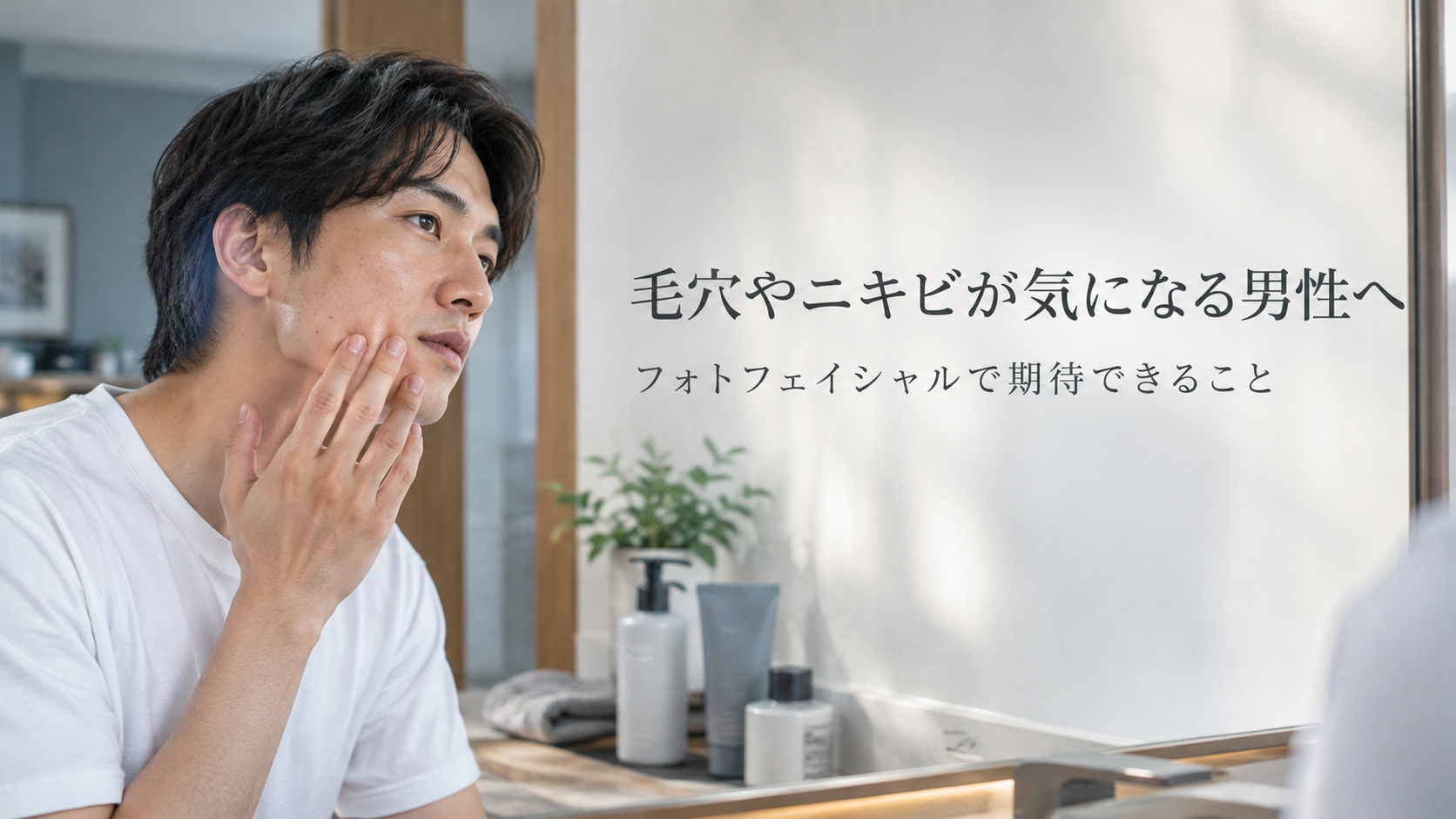 毛穴やニキビが気になる男性へ。フォトフェイシャルで期待できること・できないこと